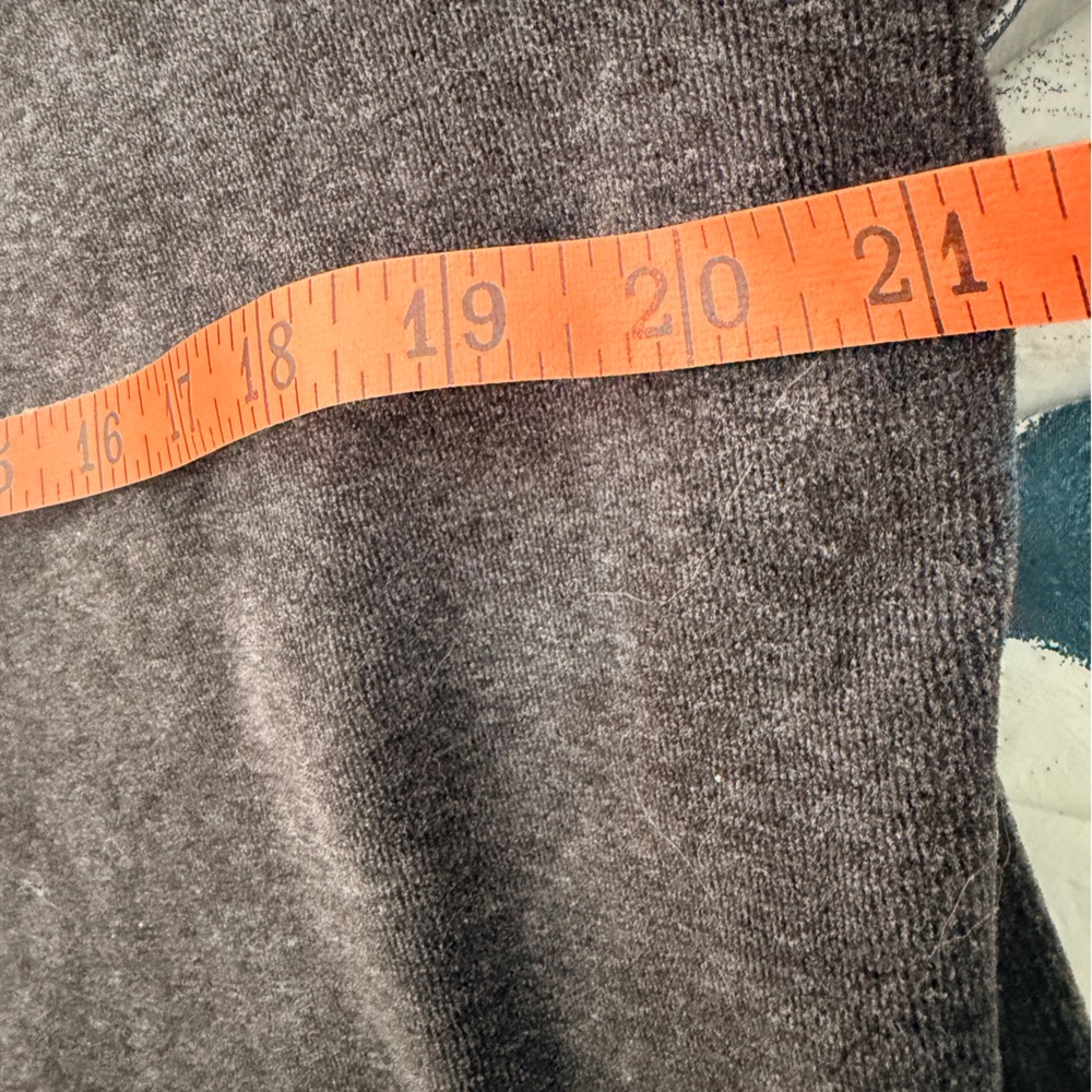Karl Lagerfeld Charcoal Velour Sweatshirt with Ribbon Accents - Picture 5 of 5